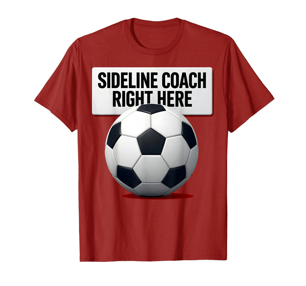 Sideline Coach Soccer Mom T-Shirt - Casual Everyday Wear Unisex