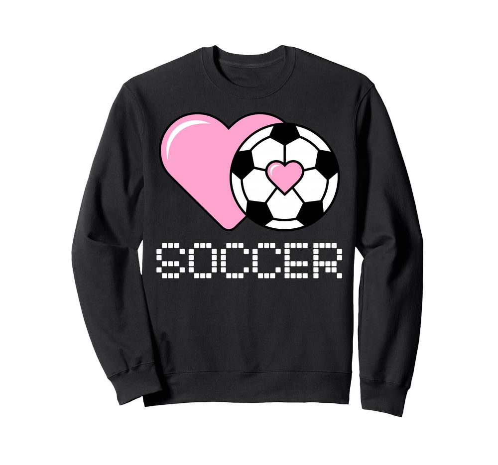 I Love Soccer Goalie Player Fan Game Sweatshirt - Minimalist Print Unisex