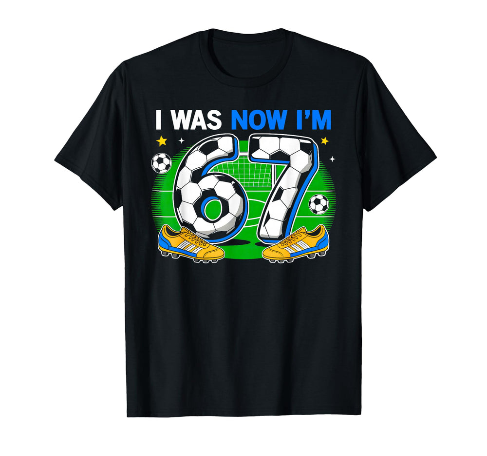 I Was 6 Now Im 7 Soccer 7Th Birthday T-Shirt - Minimalist Print Unisex