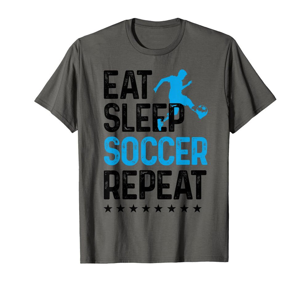 Eat Sleep Soccer Repeat Sport Player T-Shirt - Trendy Graphic for Adults