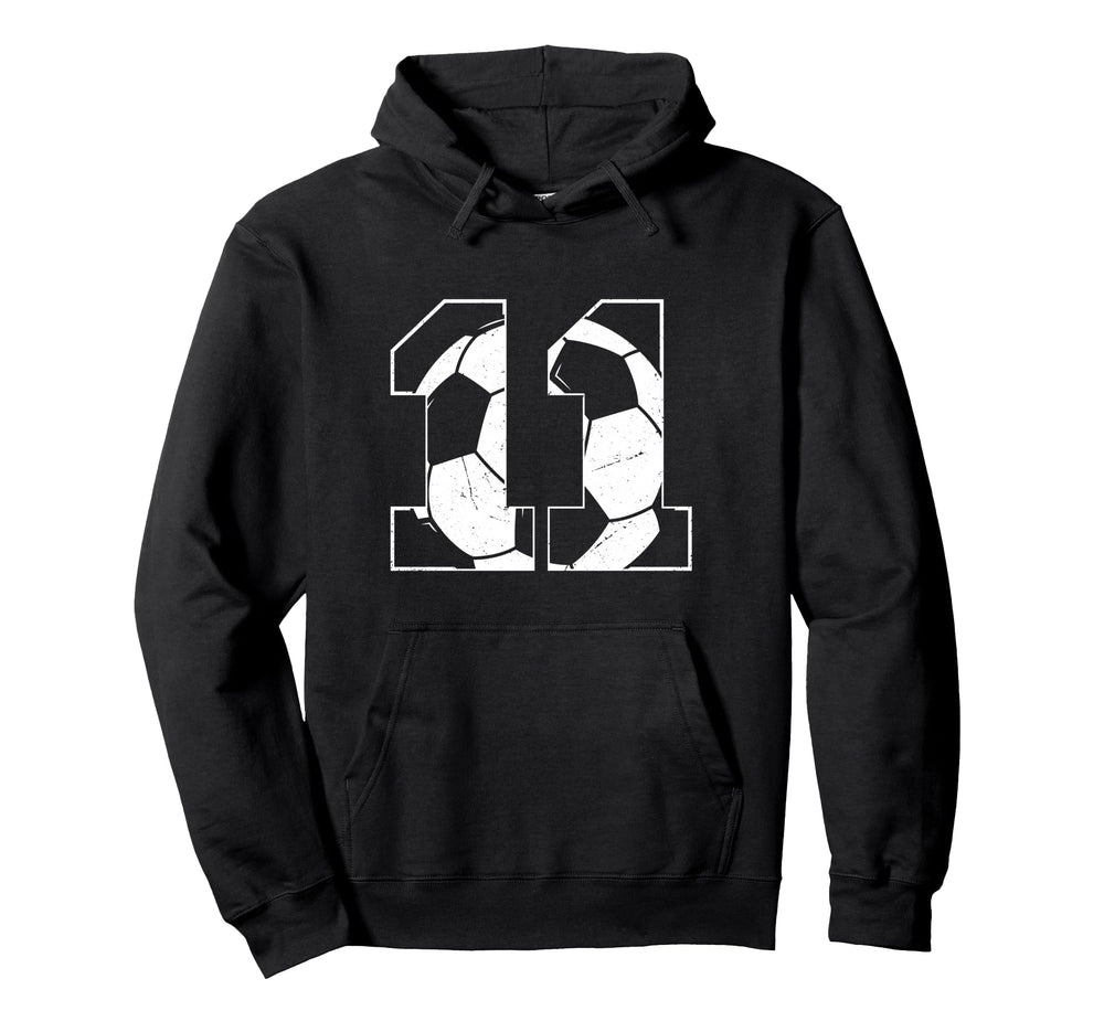 11Th Birthday Soccer Player Hoodie - Fun Novelty Design for Adults