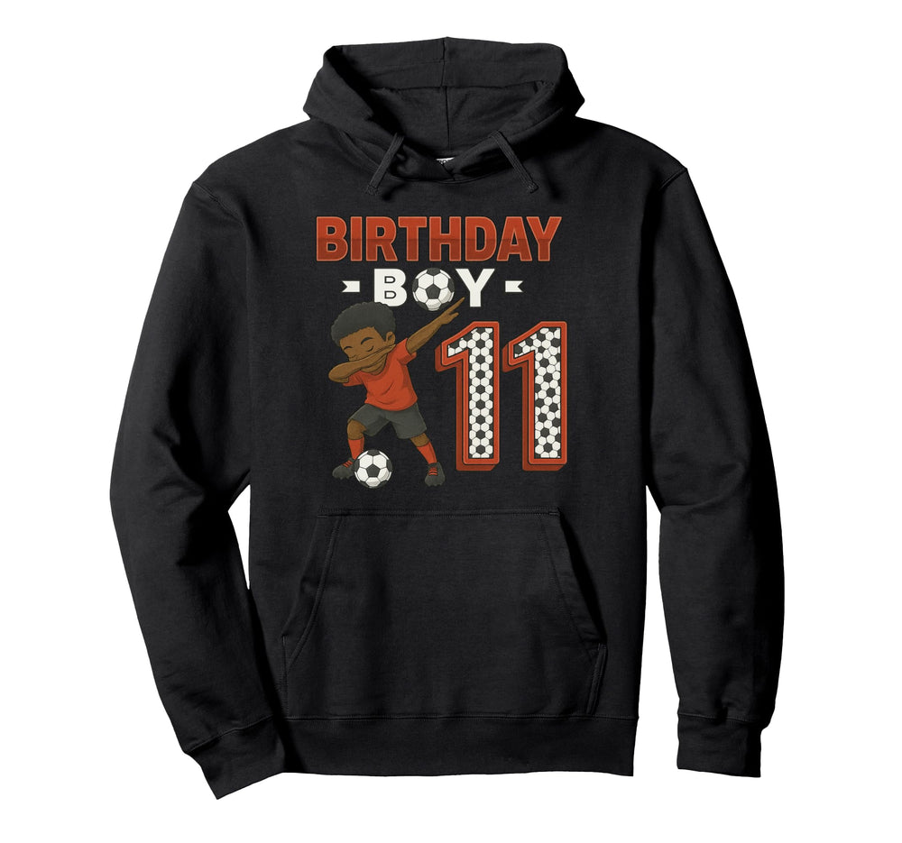 Dabbing 11 Year Old Soccer Player Hoodie - Minimalist Print Men Women