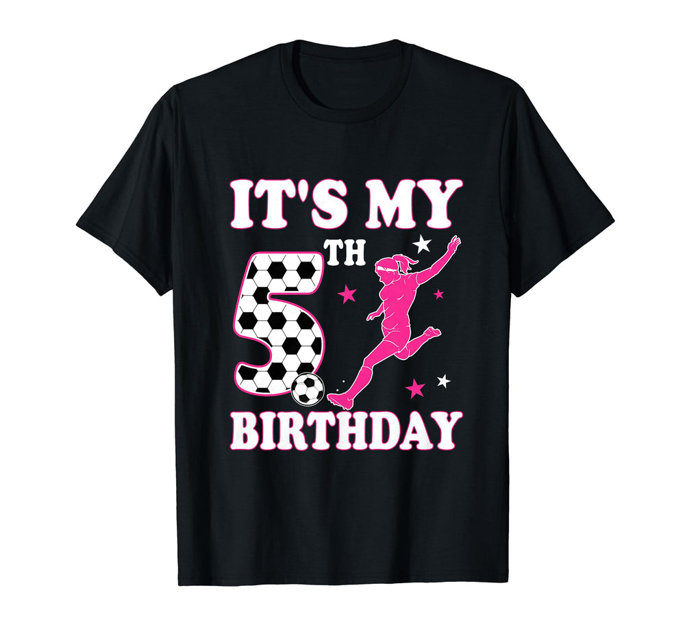 5Th Birthday Soccer Themed 5 Year Old T-Shirt - Graphic Print for Adults