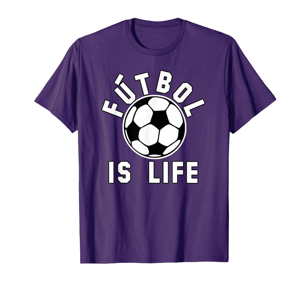Futbol Is Life Soccer Ball T-Shirt - Trendy Graphic for Adults
