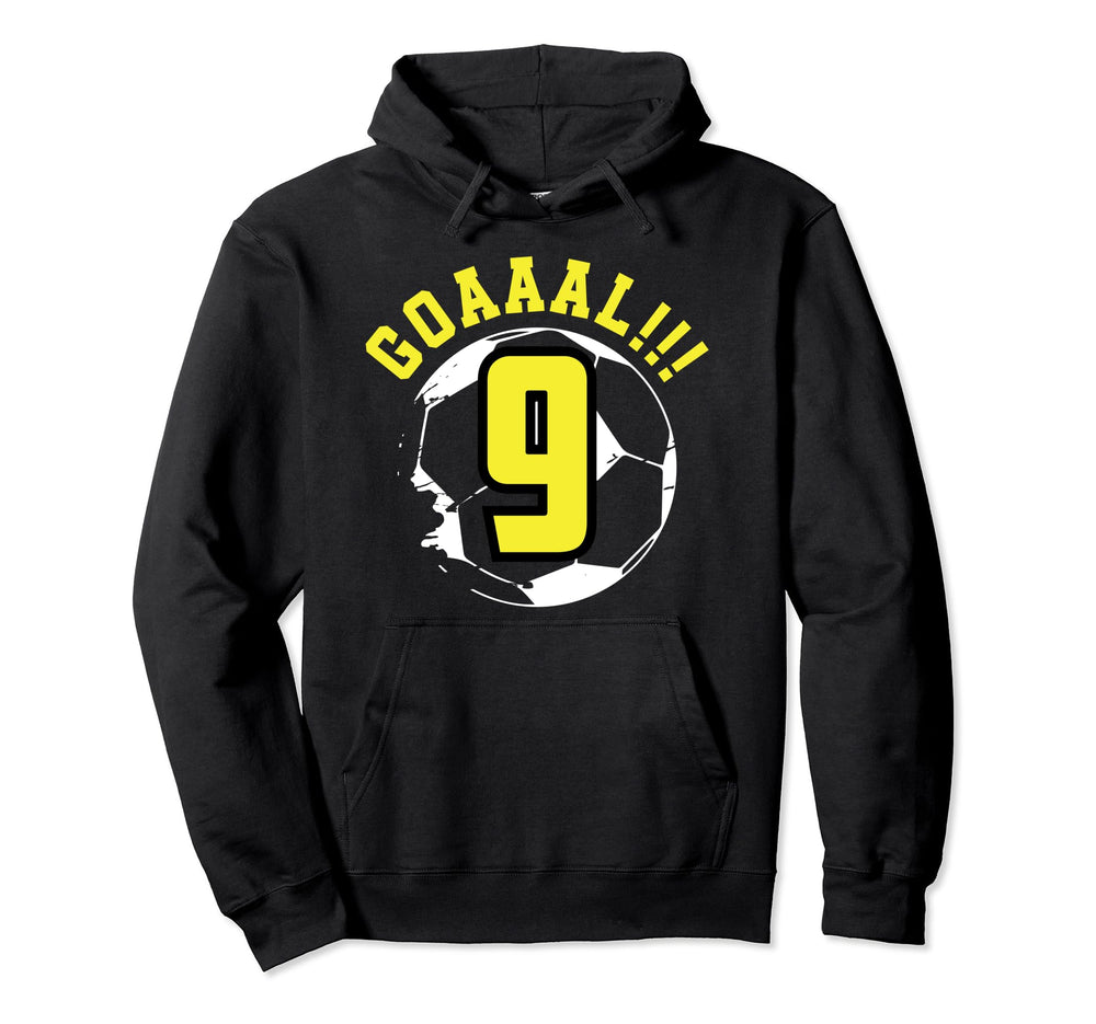 9Th Birthday 9 Years Soccer Hoodie - Fun Novelty Design for Adults