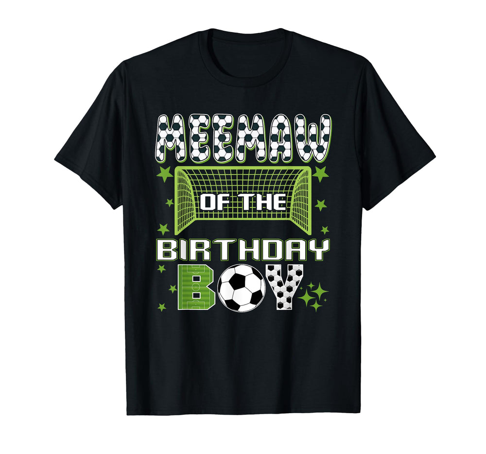 Meemaw Birthday Soccer Group Family T-Shirt - Custom Art Print for Adults