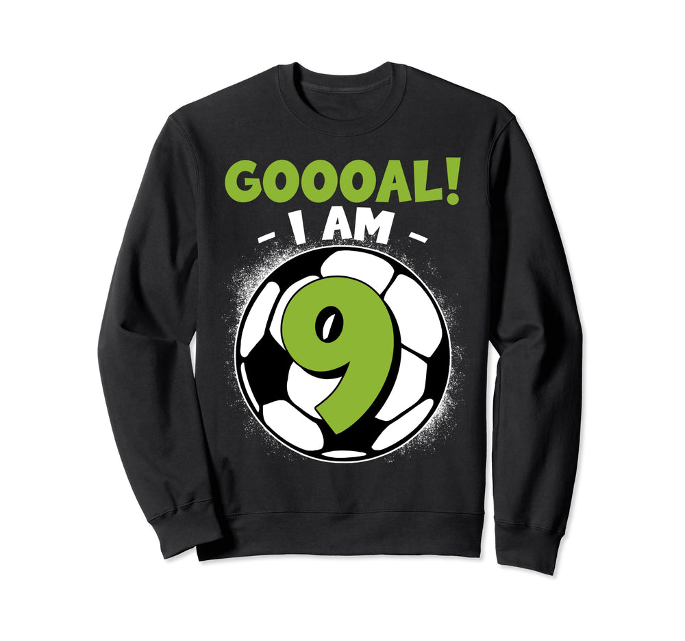 9 Year Old Birthday Soccer Themed 9Thb Sweatshirt - Trendy Graphic Unisex