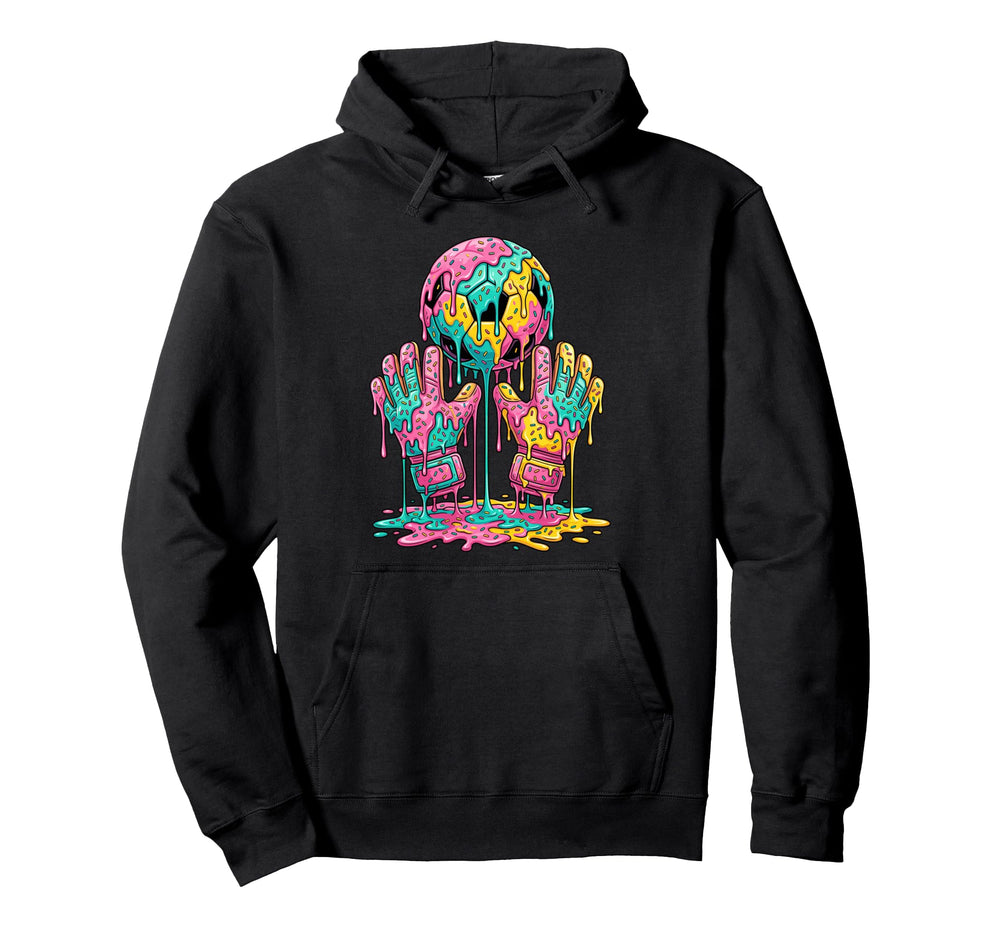Soccer Goalie Funny Goalkeeper Drip Ice Hoodie - Graphic Print for Adults