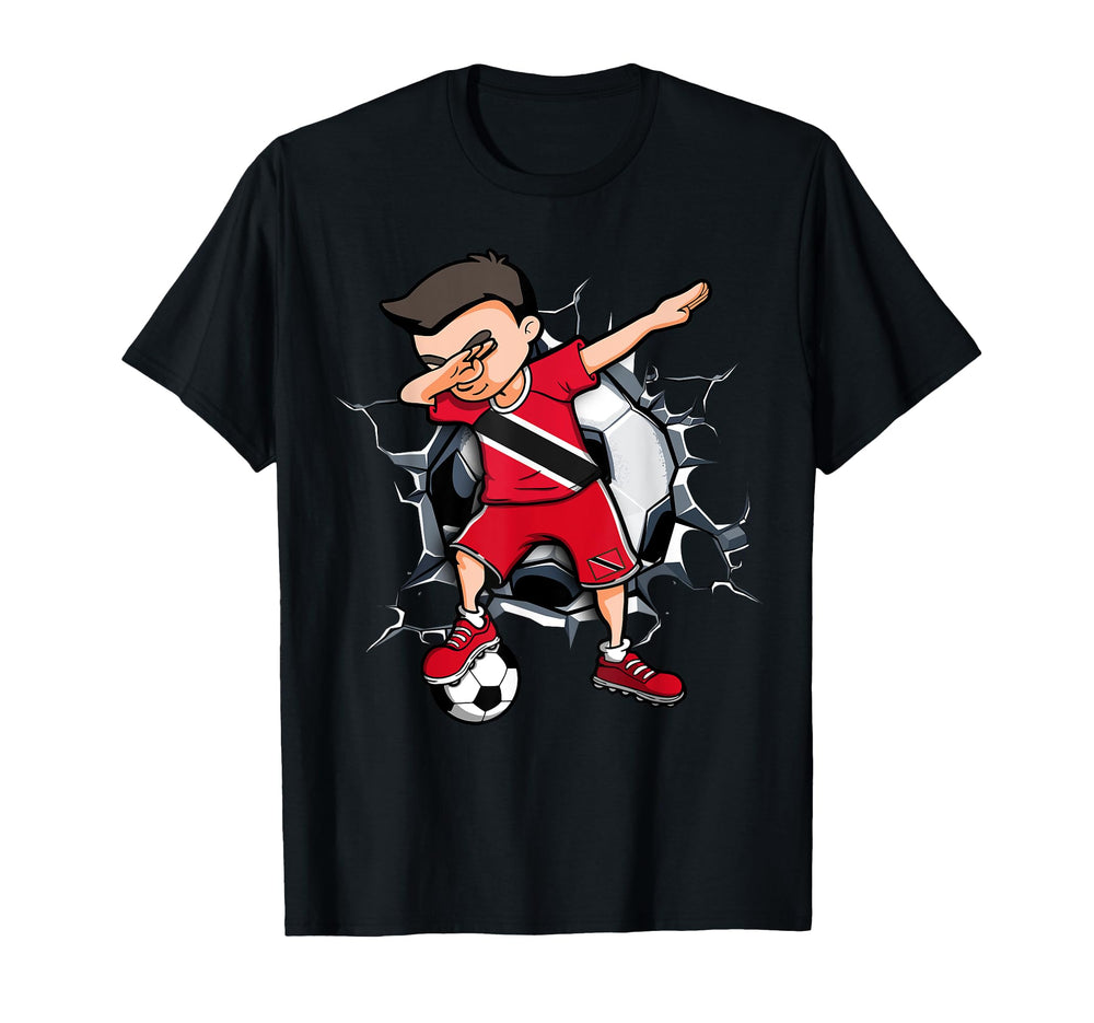Dabbing Soccer Trinidad And T-Shirt - Casual Everyday Wear Men Women