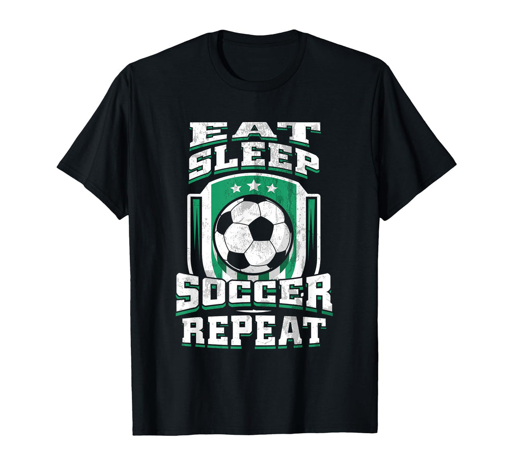 Eat Sleep Soccer Repeat Football Futbol T-Shirt - Graphic Print Unisex