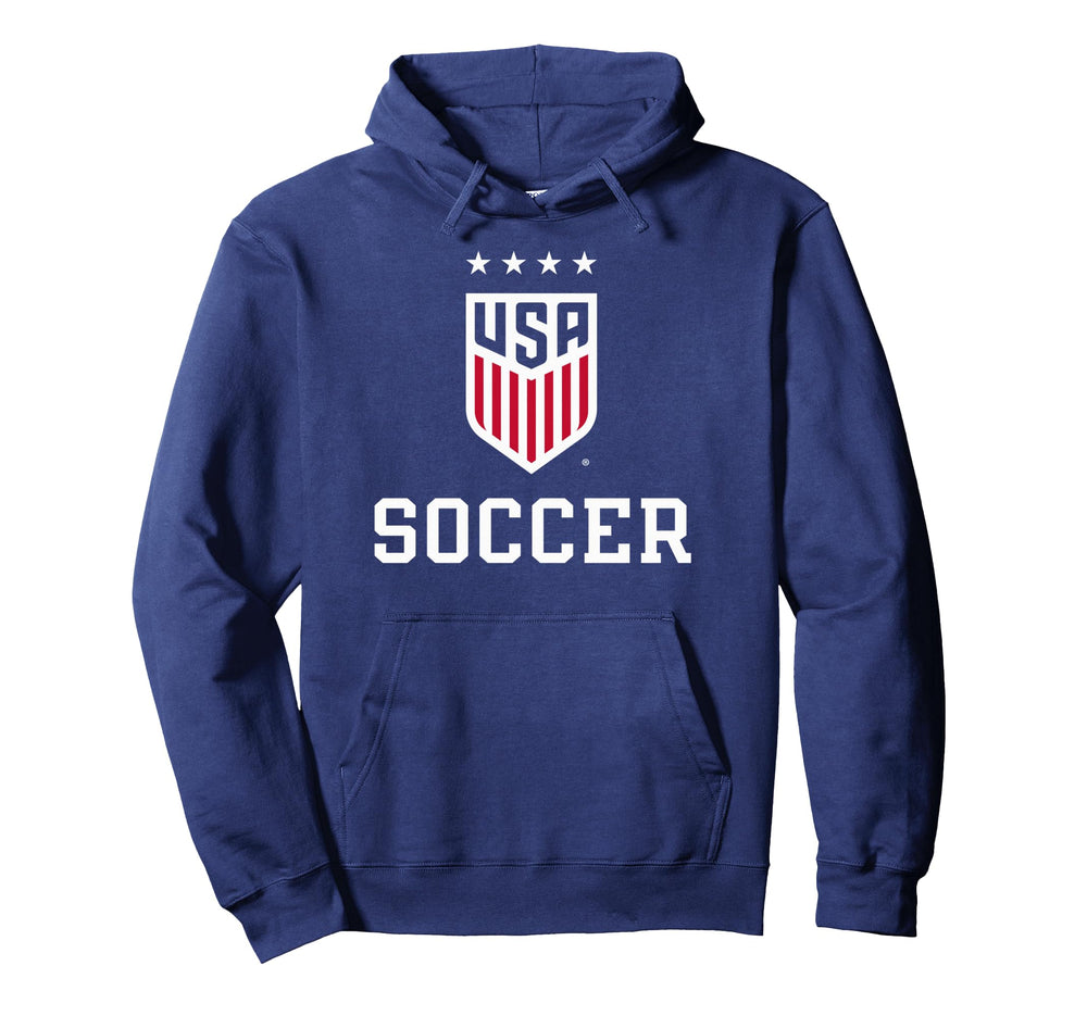 United States Soccer Icon Navy Uswnt Hoodie - Aesthetic Graphic Men Women