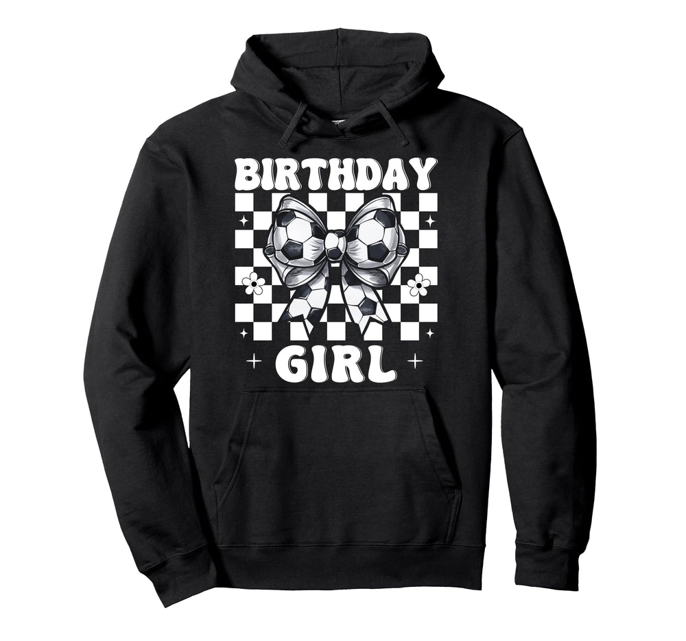 Birthday Soccer Coquette Bow Hoodie - Fun Novelty Design for Adults