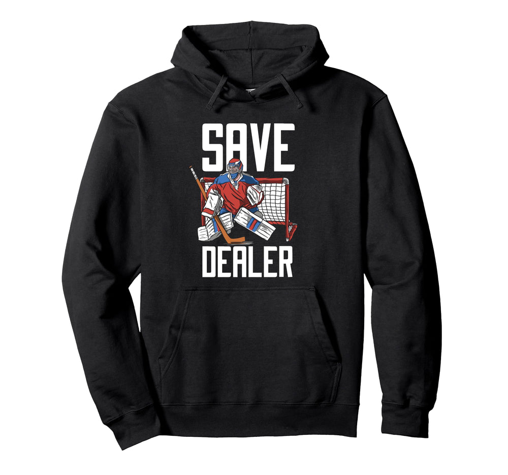 Ice Hockey Goalie Goalkeeper Goalie Puck Hoodie - Minimalist Print Unisex