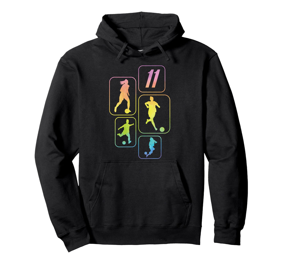 11Th Birthday Soccer Player Football 11 Hoodie - Unique Graphic for Adults