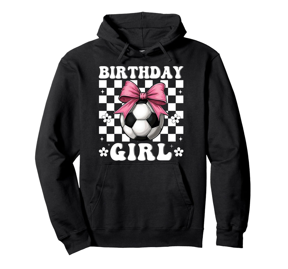 Birthday Soccer Soccer Mom Coquette Bow Hoodie - Trendy Graphic Men Women