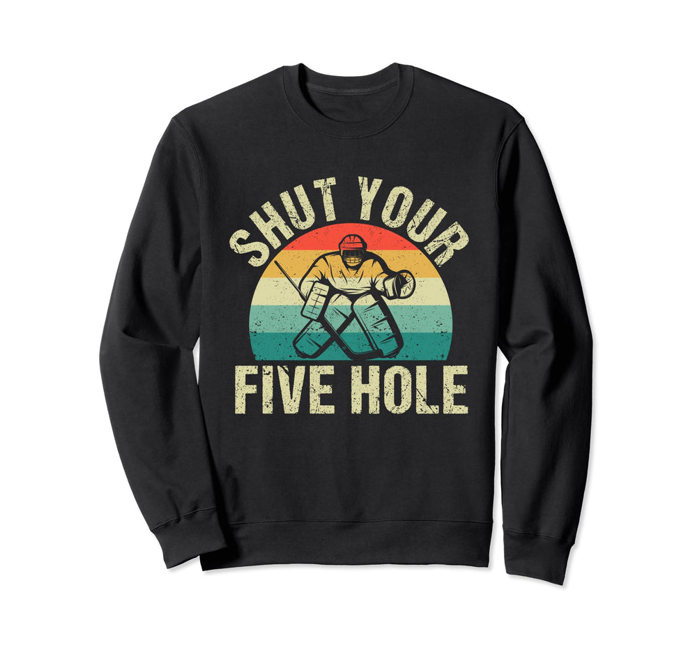 Funny Ice Hockey Goalie Goalkeeper Team Sweatshirt - Graphic Print Unisex