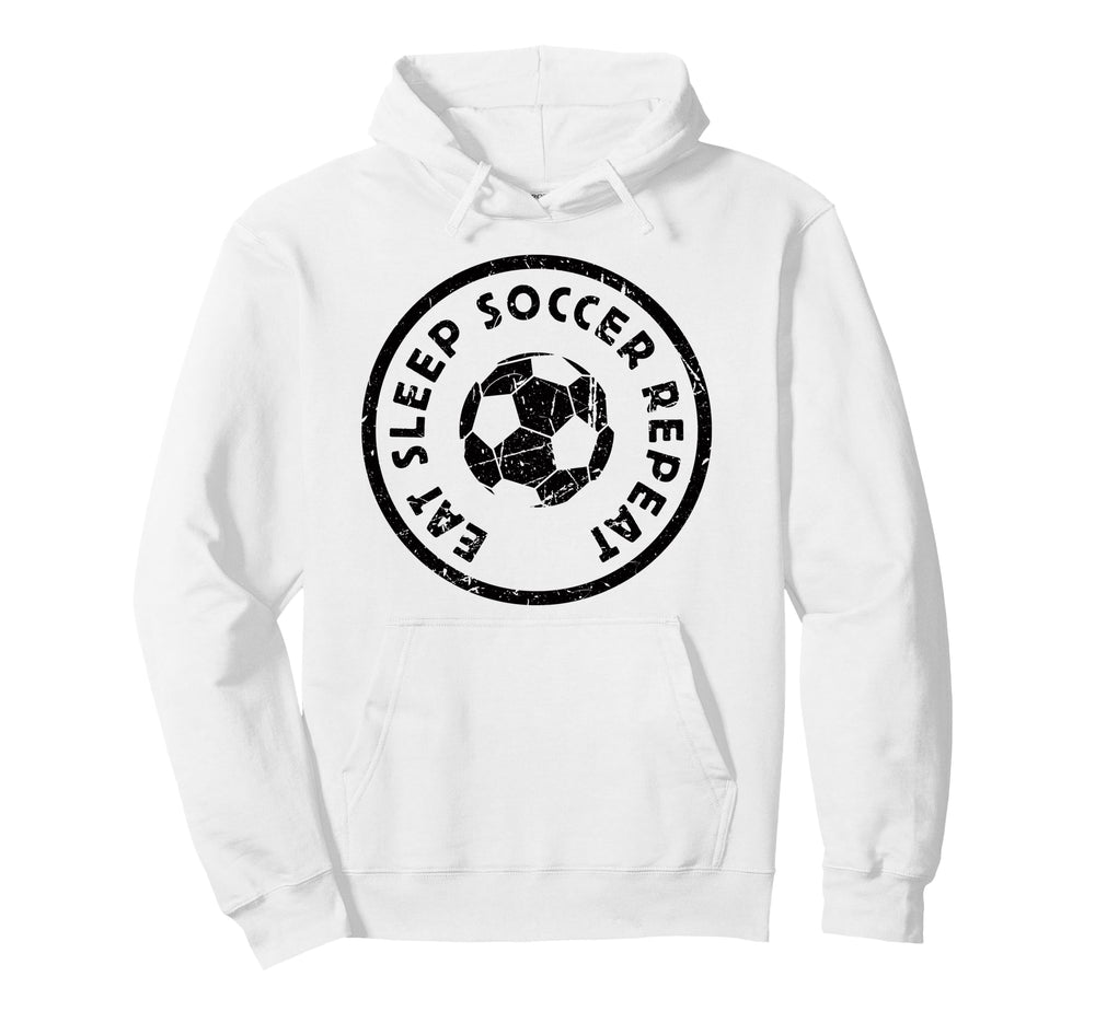 Eat Sleep Soccer Repeat Player Athlete Hoodie - Custom Art Print Unisex