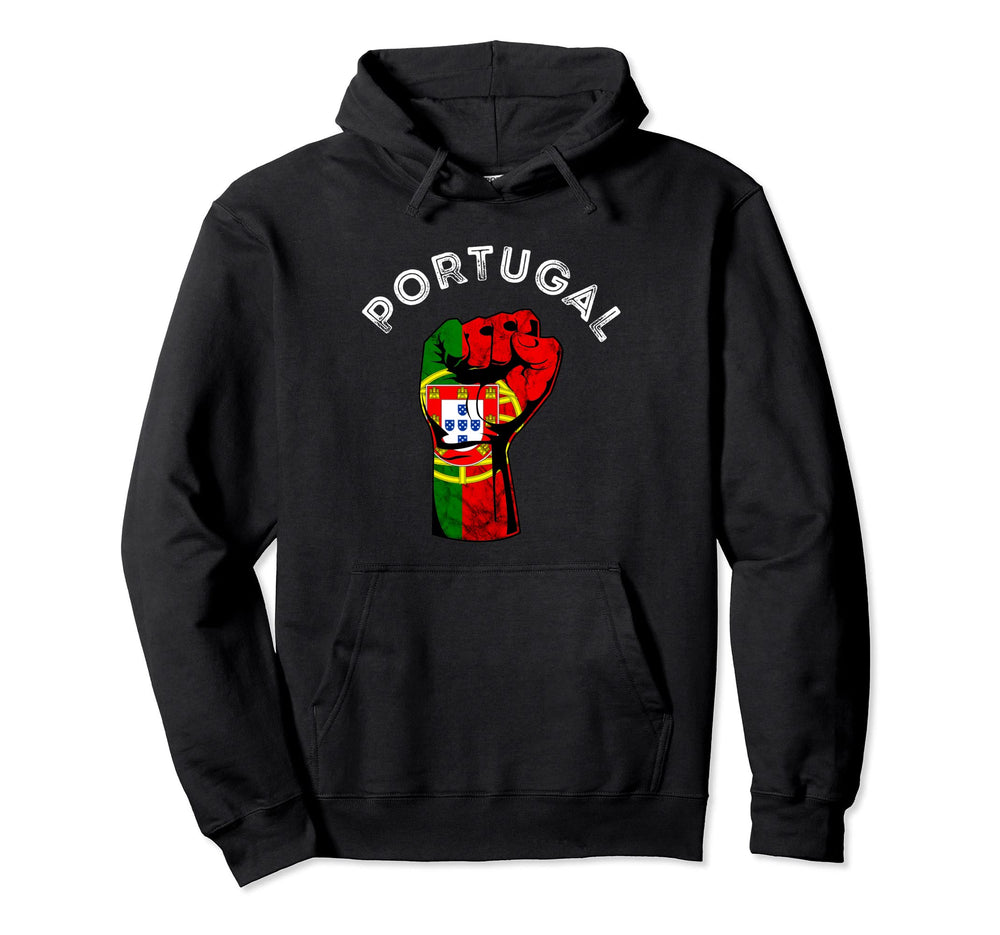 Portugal Hand Fist Power Portuguese Hoodie - Fun Novelty Design for Adults