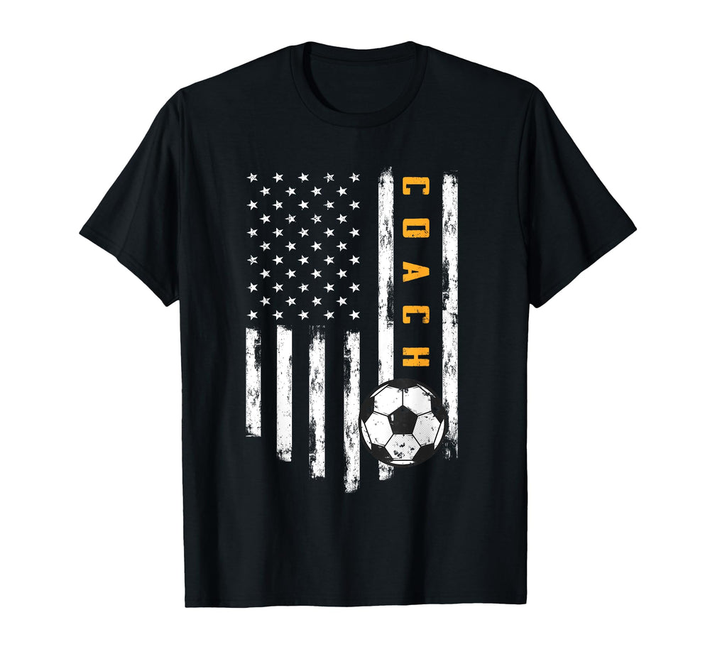 Soccer Coach American Flag Funny T-Shirt - Streetwear Style for Adults