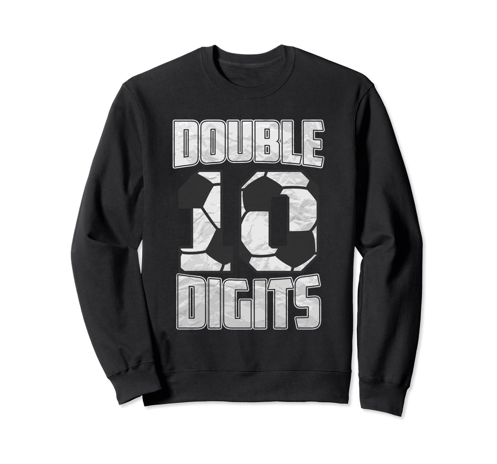Double 10 Digits Soccer 10Th Sweatshirt - Streetwear Style for Adults