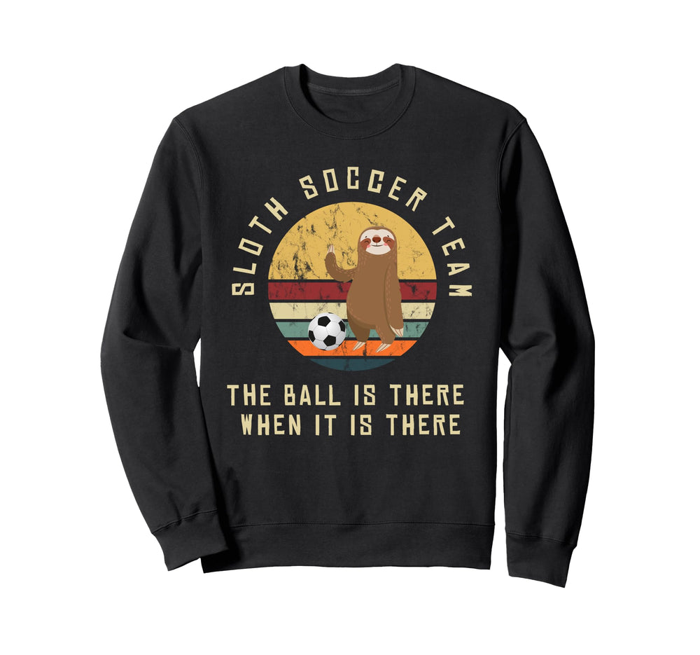 Sloth Soccer Team Outfit Soccer Players Sweatshirt - Unique Graphic Unisex