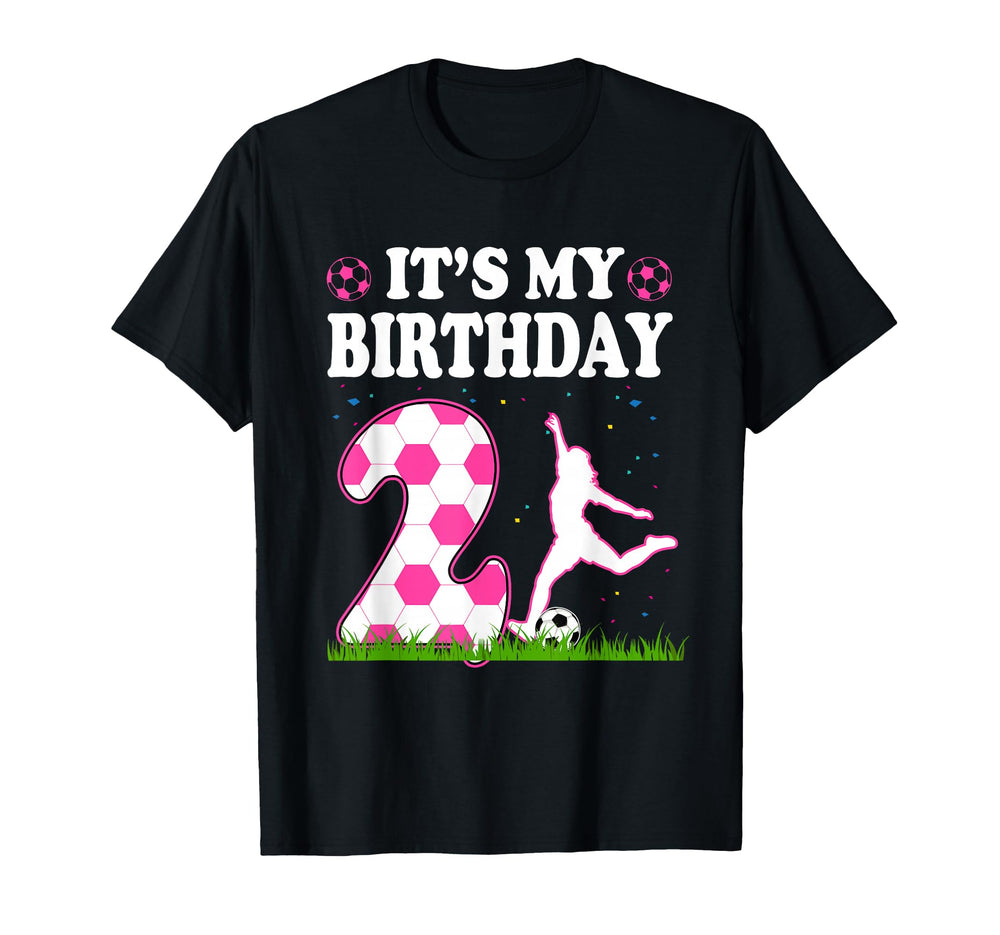 Its My 2Nd Birthday Soccer Theme 2 T-Shirt - Aesthetic Graphic Unisex