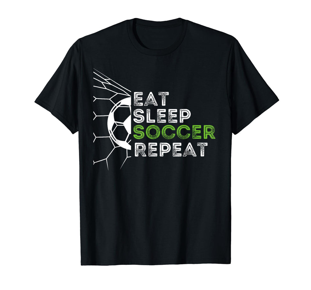 Eat Sleep Soccer Repeat Soccer Player Coach T-Shirt - Trendy Graphic Unisex