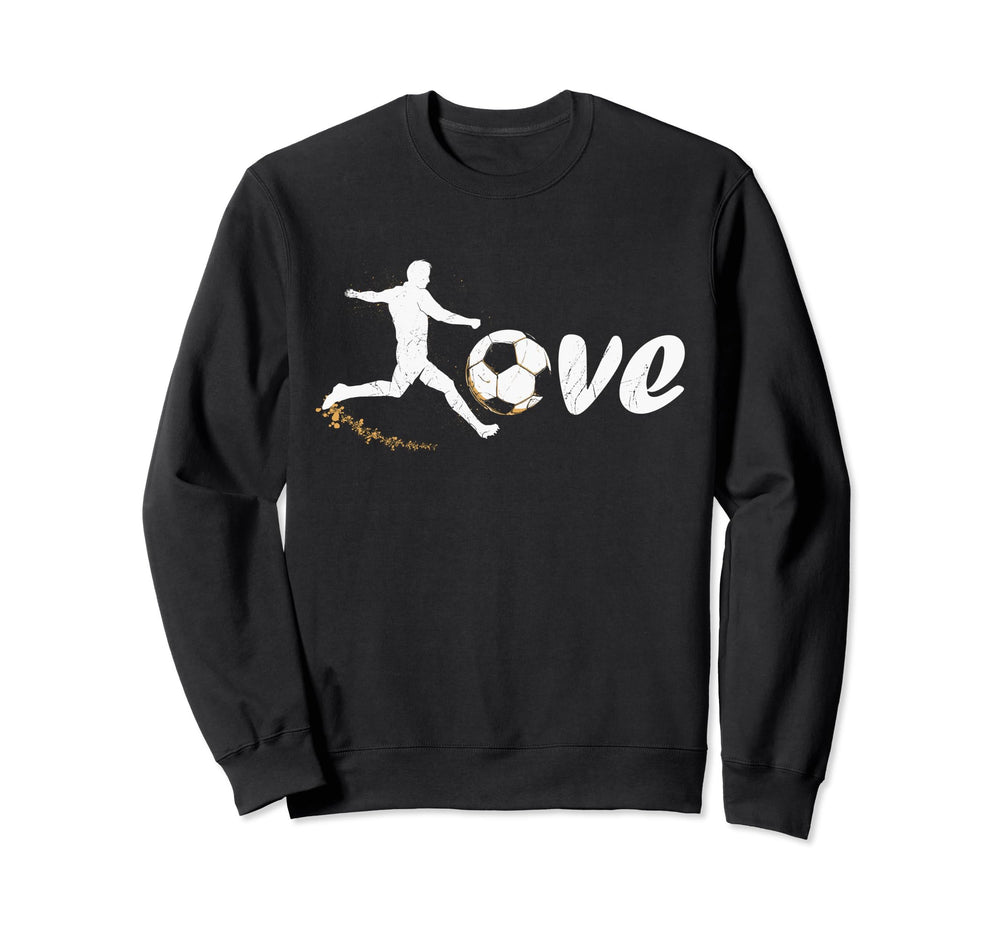 Soccer Love Goalie Distressed Sweatshirt - Fun Novelty Design Men Women