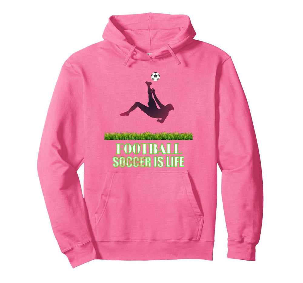 Soccer Is Life Bold Modern Hoodie - Unique Graphic Unisex