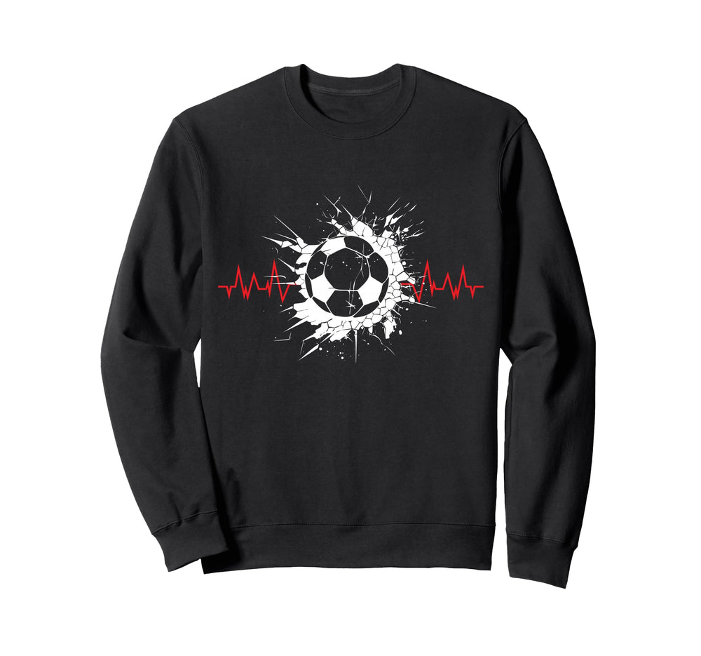 Soccer Ball Heartbeat Players And Sweatshirt - Custom Art Print for Adults