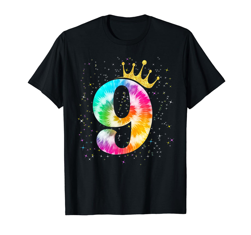 Colorful Tie Dye 9 Year Old 9Th T-Shirt - Streetwear Style for Adults