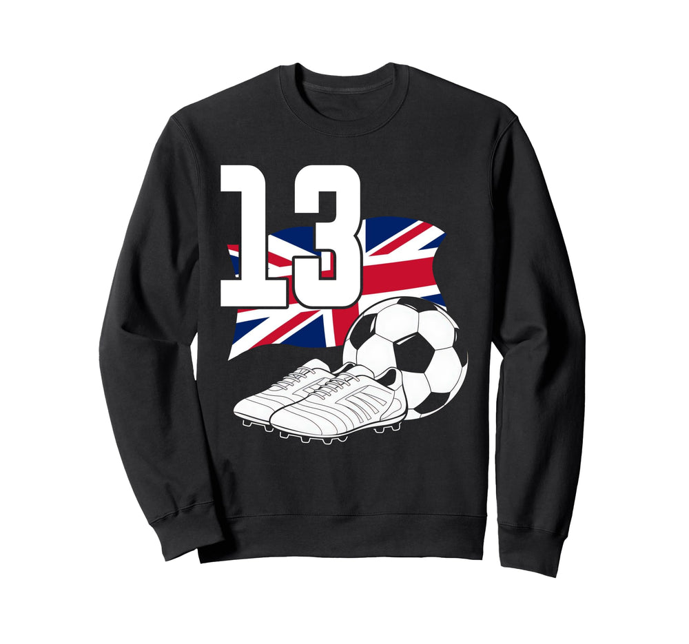 13 Soccer Birthday Gift Soccer Sweatshirt - Custom Art Print for Adults