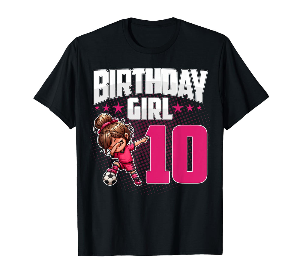 10Th Birthday Soccer Dabbing 10 Years T-Shirt - Novelty Apparel Men Women