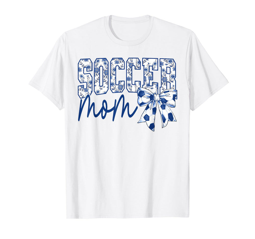 Groovy Soccer Mom Coquette Bow Game T-Shirt - Fun Novelty Design Unisex