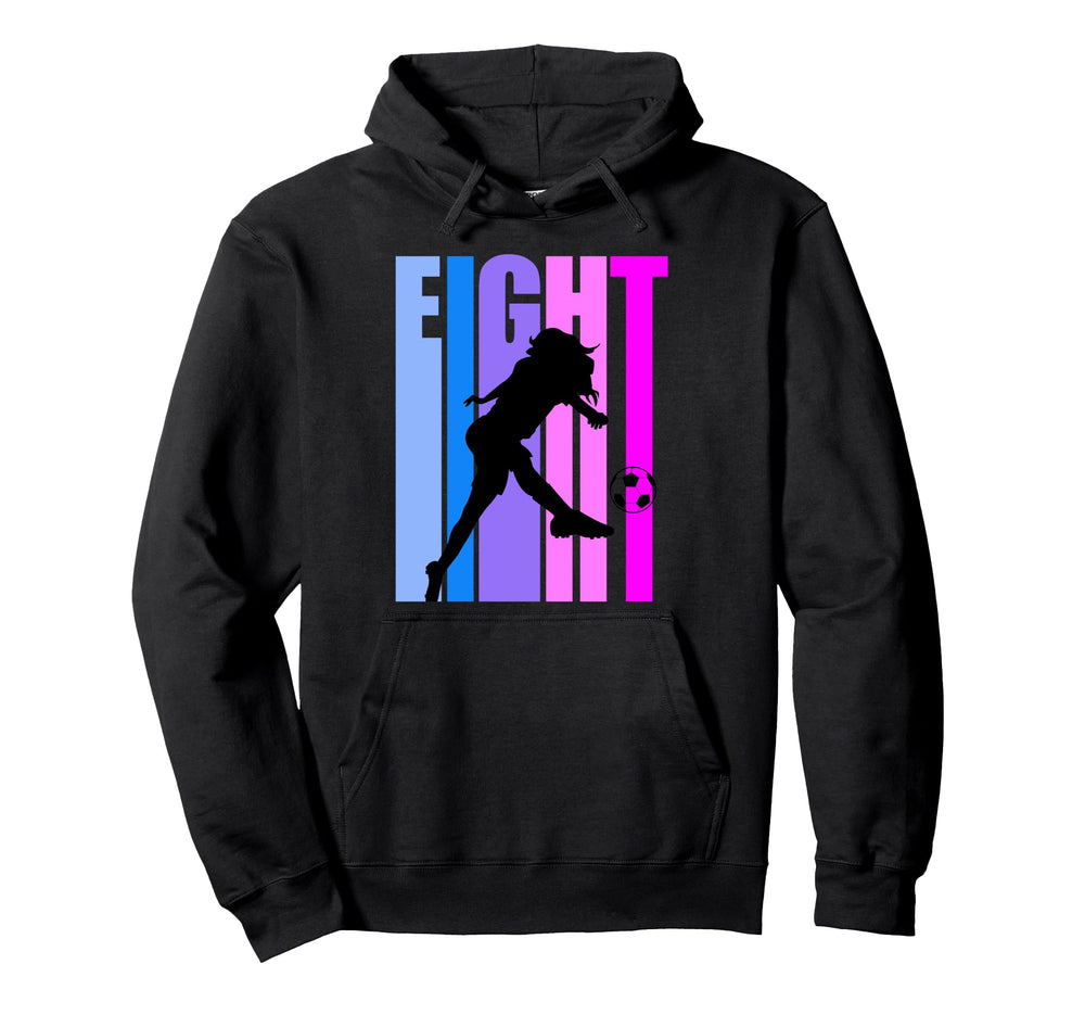8Th Soccer Birthday Goals Score Plays Hoodie - Graphic Print Men Women