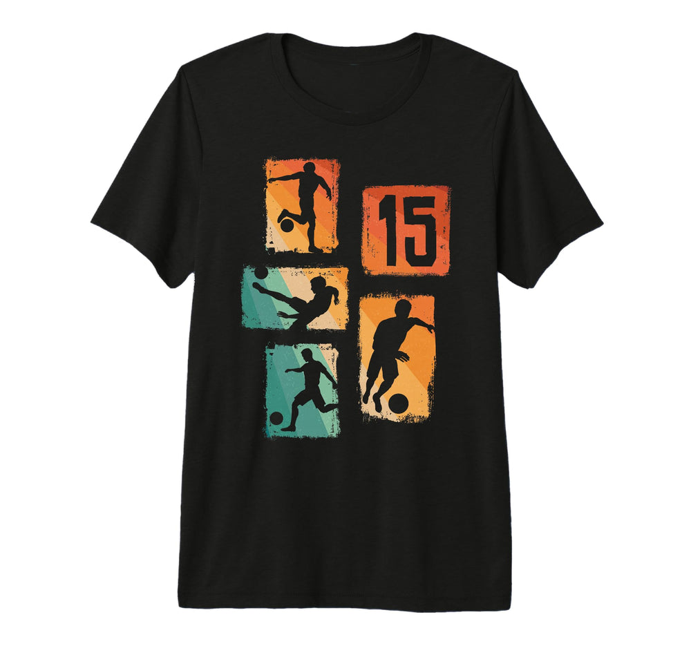 15Th Birthday Soccer Player Football T-Shirt - Streetwear Style Men Women