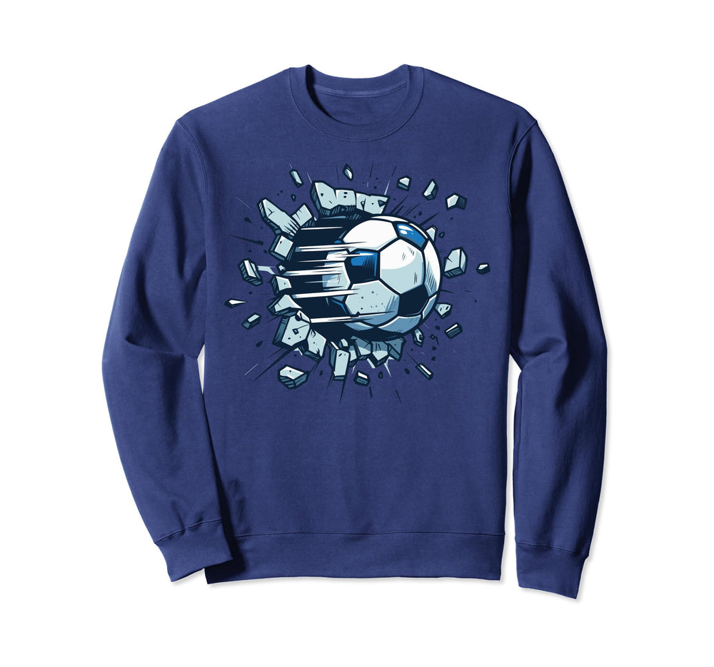 Soccer Ball Break Wall Soccer Sport Sweatshirt - Novelty Apparel Men Women