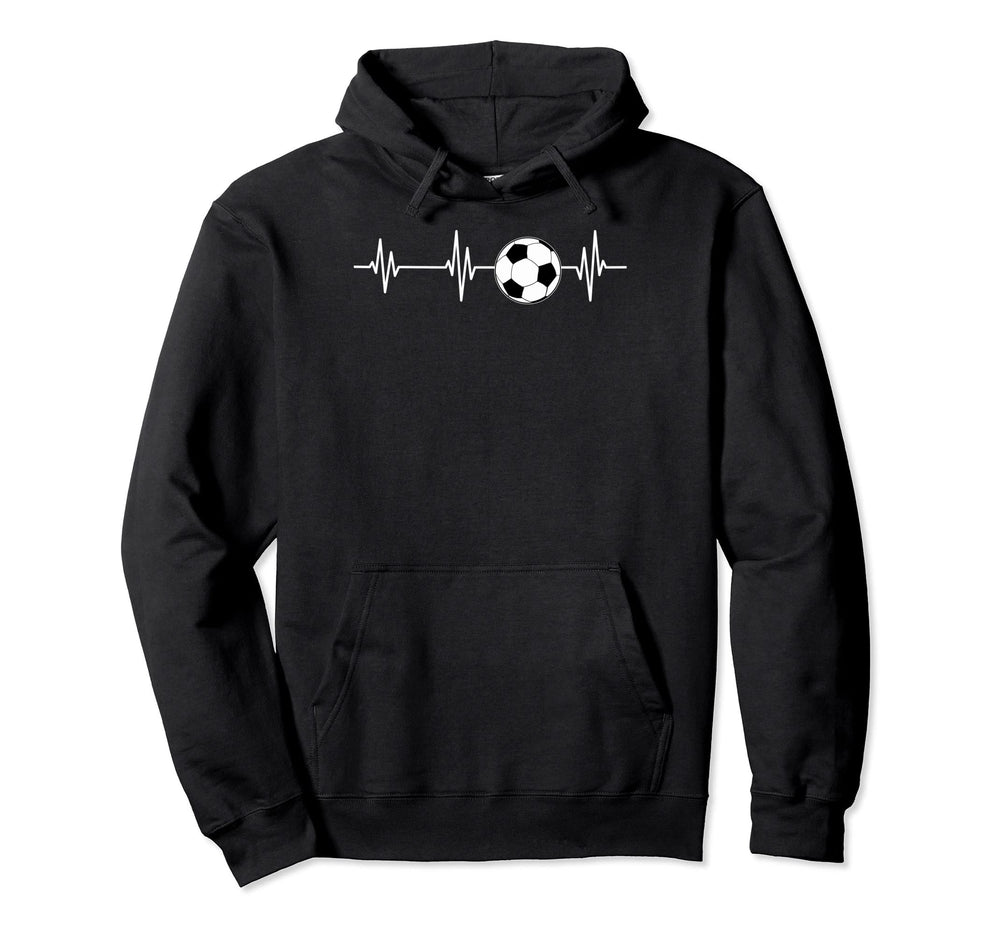 Soccer Coaches Soccer Players Heartbeat Hoodie - Graphic Print for Adults