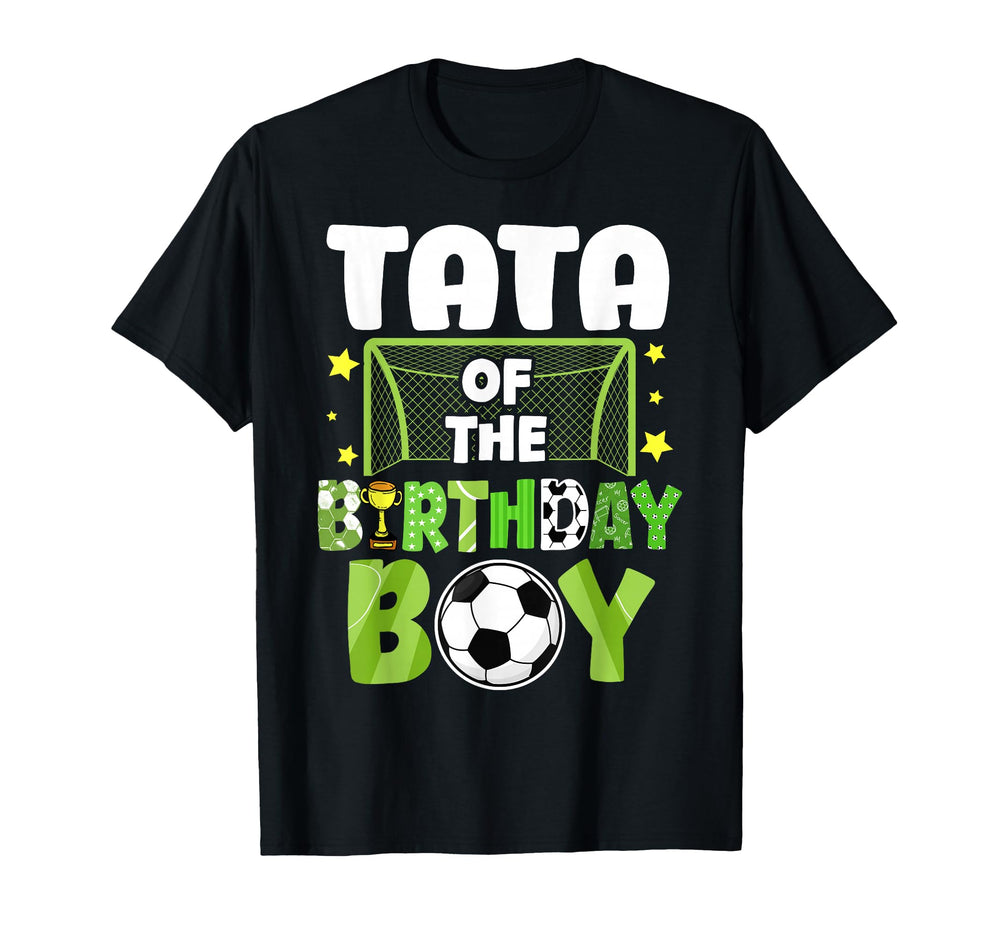 Soccer Tata Birthday Party Family T-Shirt - Graphic Print for Adults