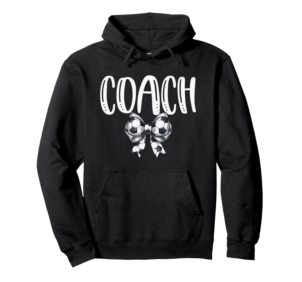 Coquette Soccer Coach Spirit Hoodie - Unique Graphic Unisex
