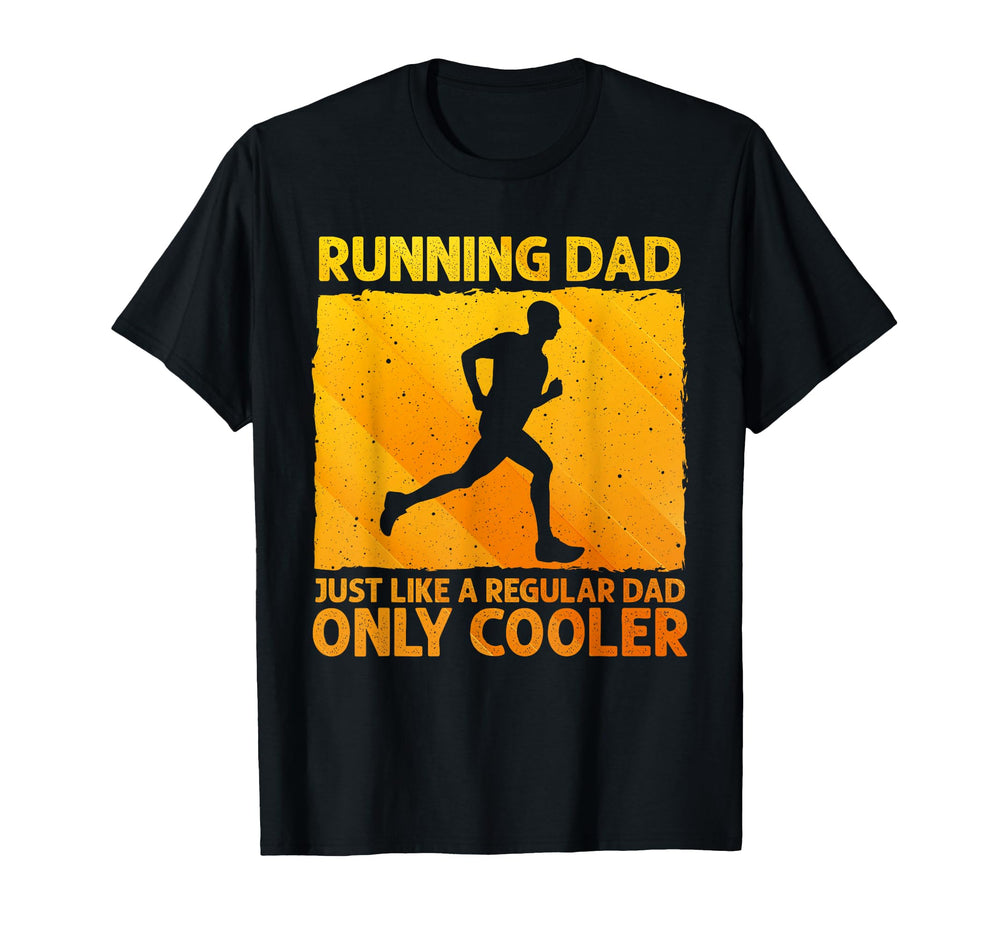 Funny Running Dad Marathon Runner T-Shirt - Custom Art Print for Adults