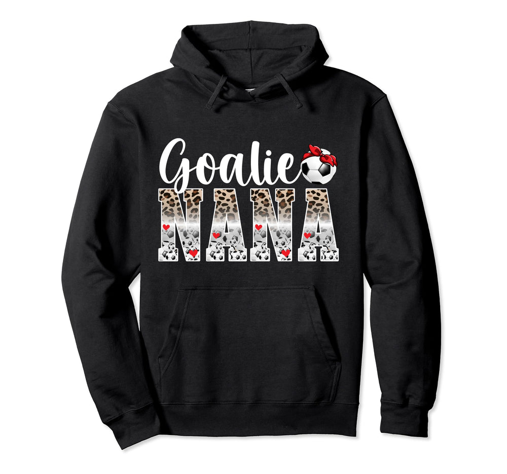 Soccer Goalie Nana Leopard Nana Soccer Hoodie - Minimalist Print Unisex