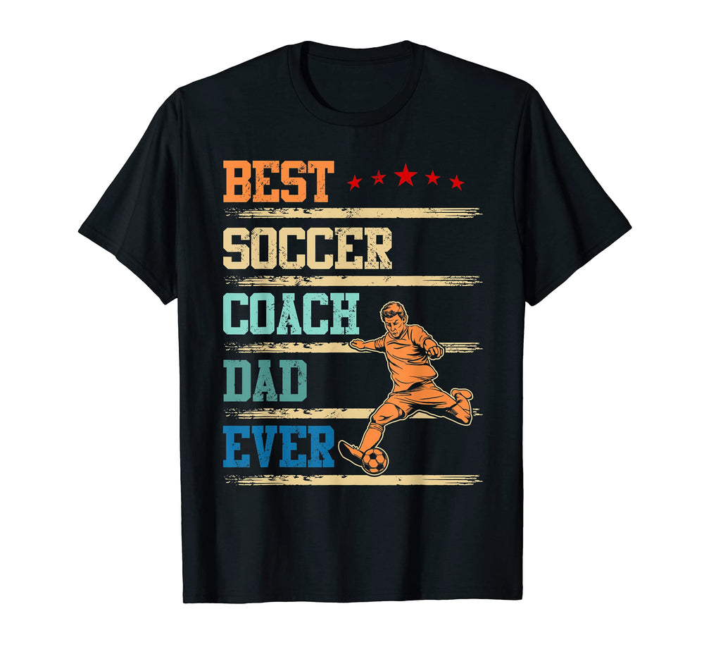Best Soccer Coach Dad Ever Fathers Day Gift T-Shirt - Graphic Print Unisex