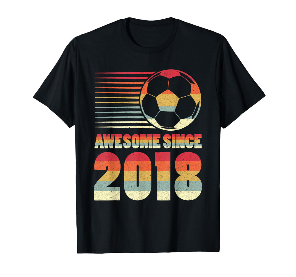 Awesome Since 2018 Soccer 8Th Birthday T-Shirt - Novelty Apparel Unisex