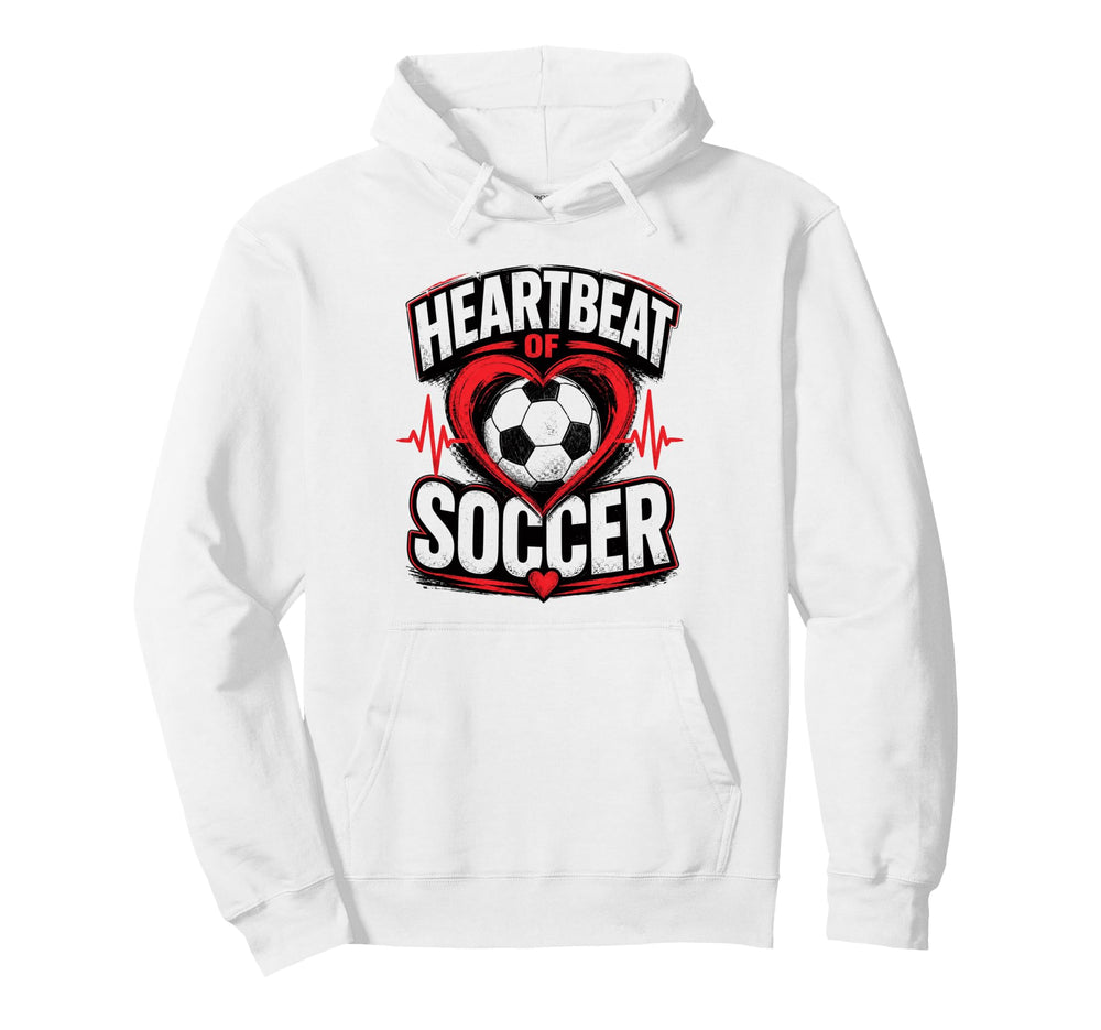 Football Collection Soccer Heartbeat Hoodie - Minimalist Print Unisex