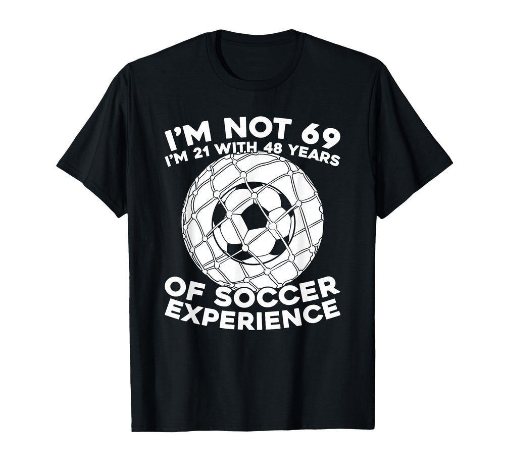 69 Years Old Soccer Team Player T-Shirt - Aesthetic Graphic for Adults