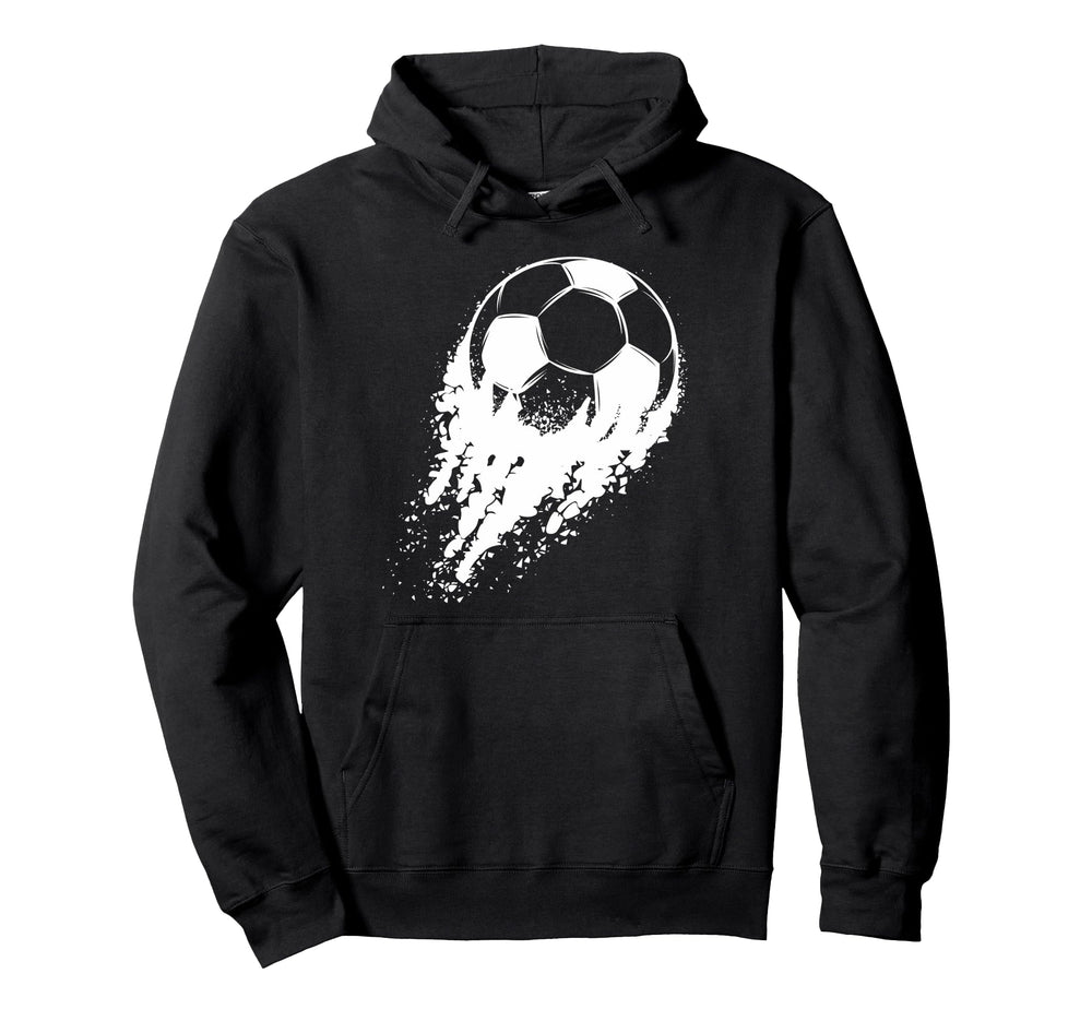 Soccer Silhouette Soccer Player Hoodie - Casual Everyday Wear Men Women