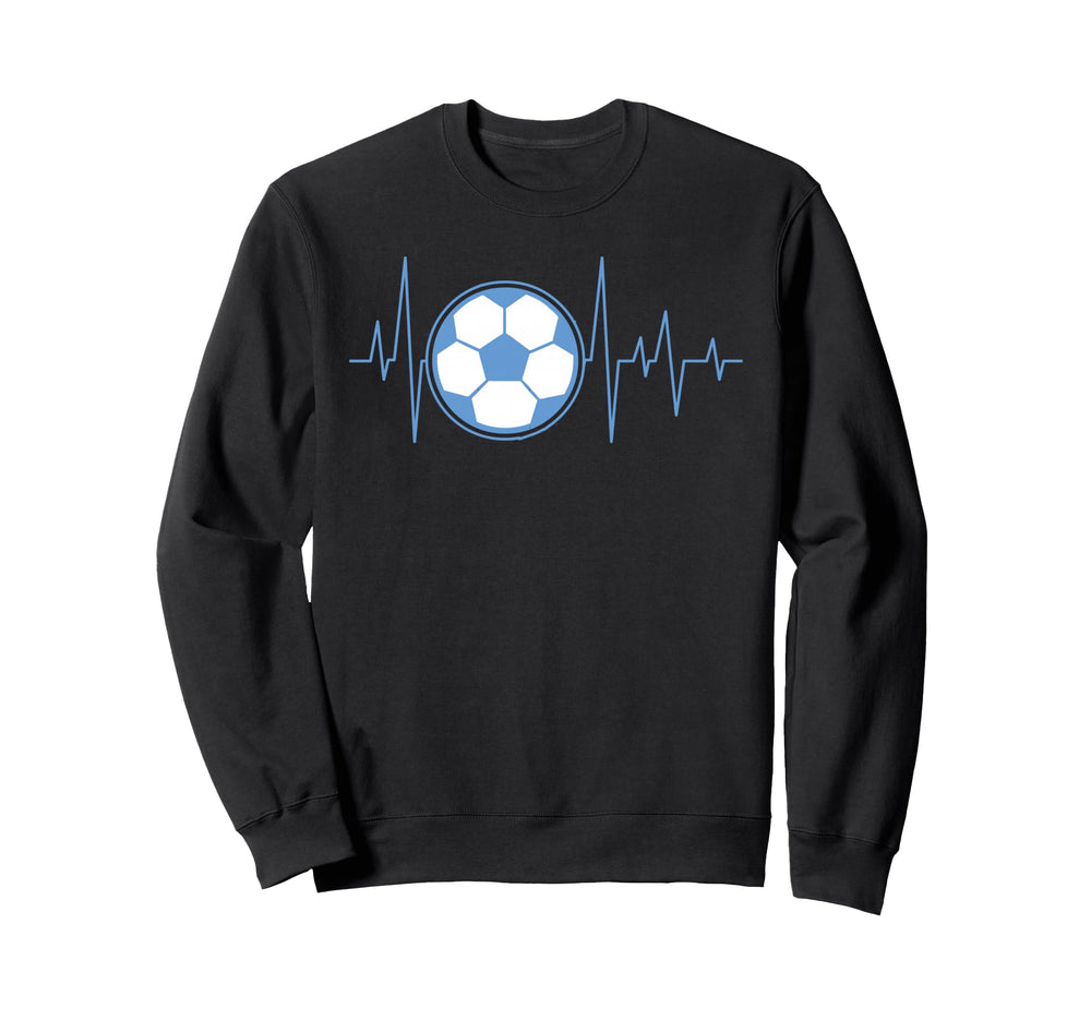 Funny Football Heartbeat Ekg Pulse Sweatshirt - Trendy Graphic Unisex