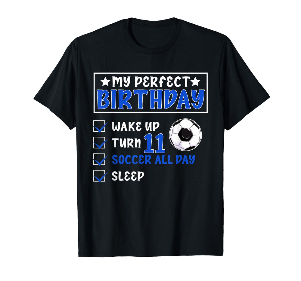 Funny My Birthday 11 Years Old Soccer T-Shirt - Trendy Graphic for Adults