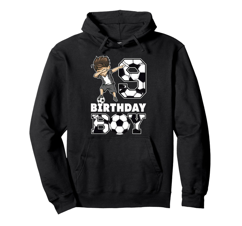 9Th Birthday Gift Soccer Birthday Party Hoodie - Unique Graphic Men Women